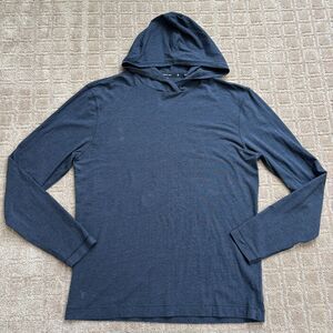 Public Rec Go-To Hoodie Mens M Blue Pima Cotton Long Sleeve Lightweight Pullover
